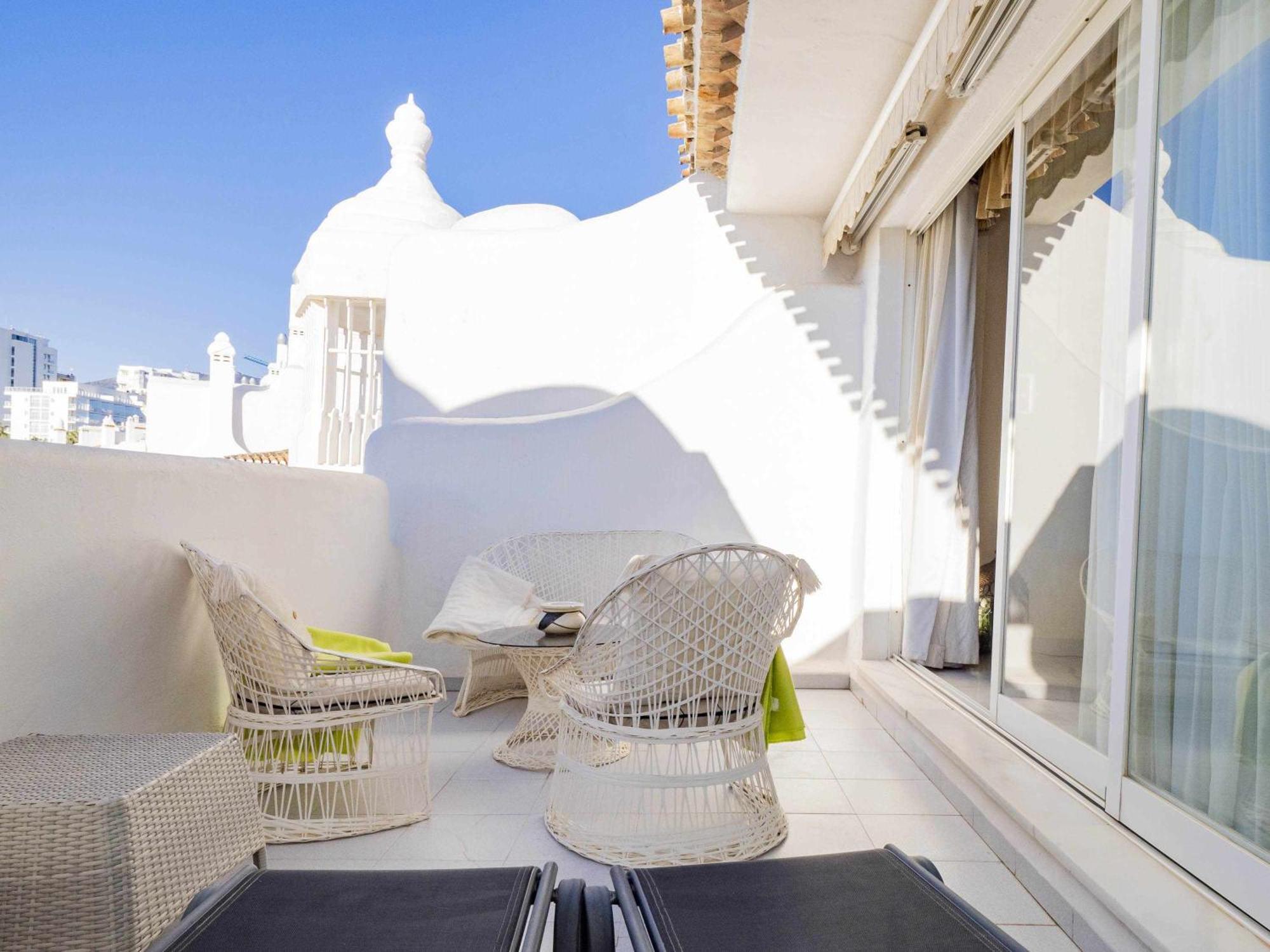 Terraza en la Playa de Benalmádena Apartamento Exterior foto